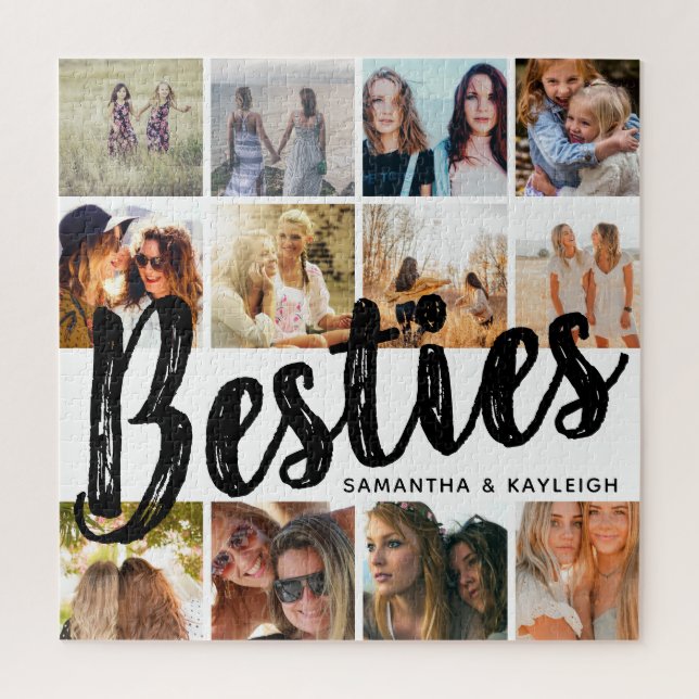 Puzzle MEILLEURES AMIES, Collage de photos & Noms | Meill (Vertical)