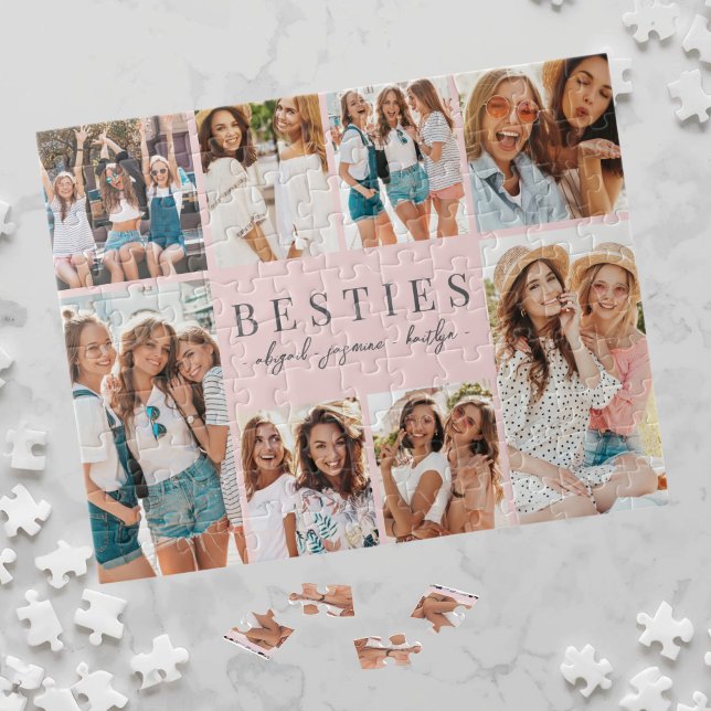 Puzzle Meilleures Amies Rose Photo BFF (Best Friends Pink BFF Photo Jigsaw Puzzle )