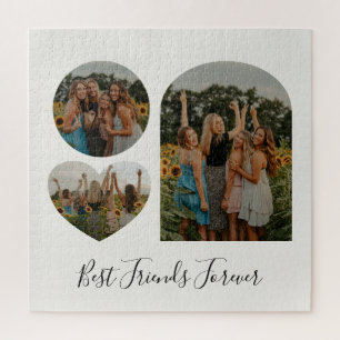 Puzzle Meilleures formes de photo BFF personnalisées pour