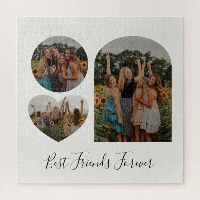 Puzzle Meilleures formes de photo BFF personnalisées pour (Vertical)