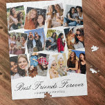 Puzzle Meilleurs amis pour toujours 12 Photo Collage<br><div class="desc">BFF puzzle d'images avec un simple arrière - plan blanc que vous pouvez changer à n'importe quelle couleur,  12 photos préférées à remplacer par le vôtre,  le titre "meilleurs amis pour toujours",  et vos noms en dessous.</div>