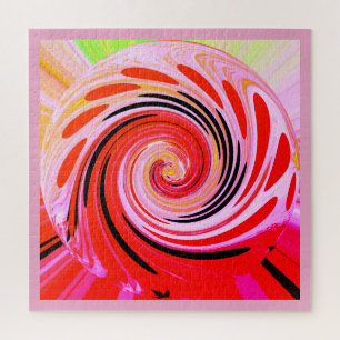 Puzzle Mélange artistique chaud rouge d'été
