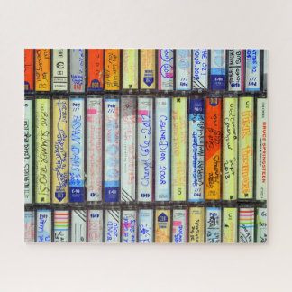 Puzzle Mélanges Cassettes Colorées À La Main Écrites