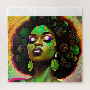 Puzzle Melanin de la reine noire Sista femme afro-américa