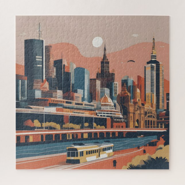Puzzle Melbourne poster vintage (Vertical)