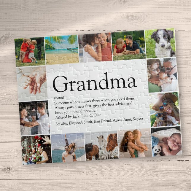 Puzzle Mémé, Mamie, Nana Définition 14 Photo (Grandma, Granny, Nana Definition 14 Photo Jigsaw Puzzle)