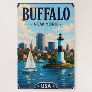 Puzzle 🌊 Mémoire de vacances à Buffalo New York depuis l