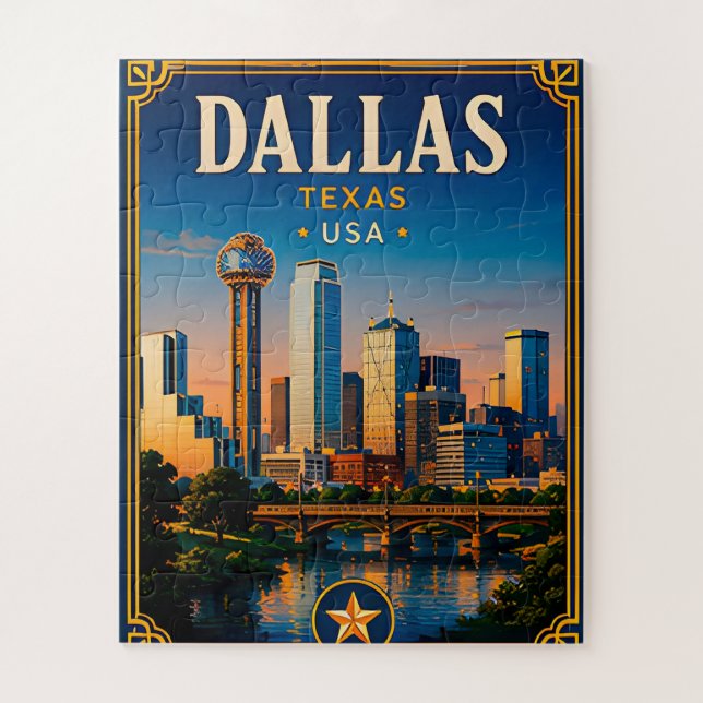 Puzzle ⭐ Mémoire de vacances à Dallas Texas (Vertical)