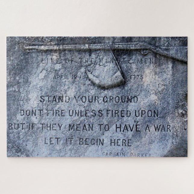 Puzzle Mémorial de la peste Lexington Massachusetts (Horizontal)