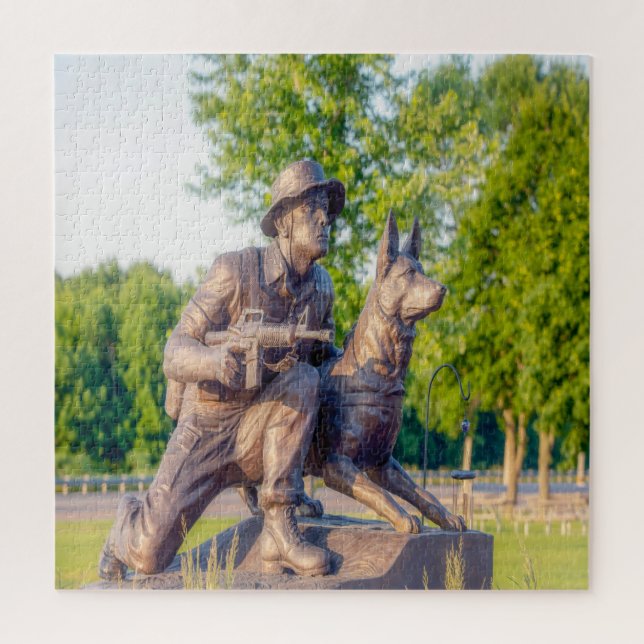 Puzzle Mémorial des chiens de travail militaires (Vertical)