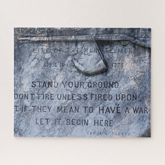 Puzzle Memorial Plague Lexington Massachusetts (Horizontal)