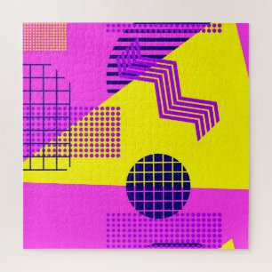 Puzzle Memphis Eighties : Arrière - plan de formes géomét