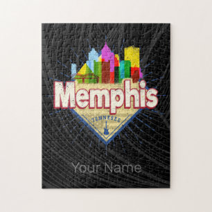Puzzle Memphis Tennessee United States Retro Skyline