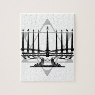 Puzzle Menorah et étoile