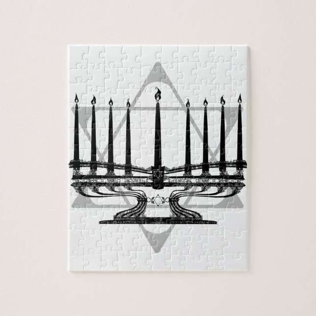 Puzzle Menorah et étoile (Vertical)