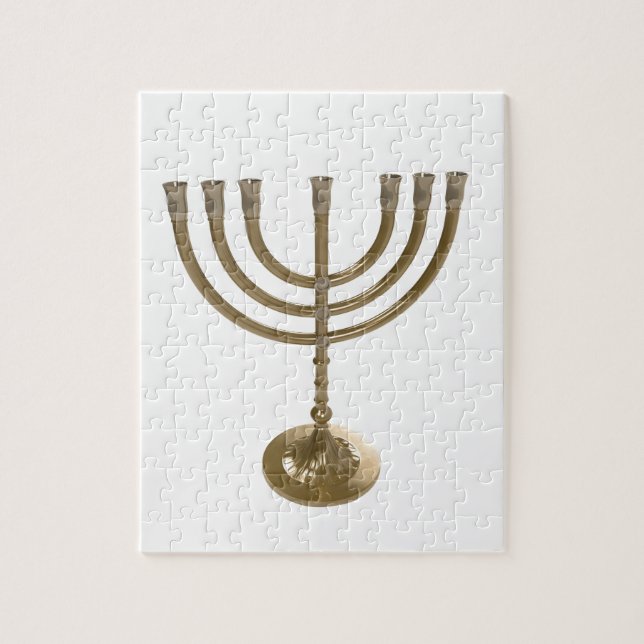 Puzzle menorah or (Vertical)