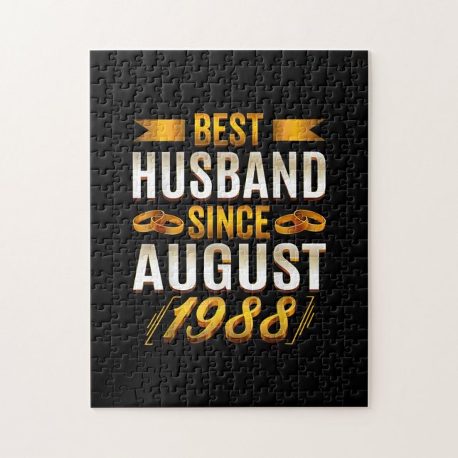 Puzzle Mens Best Husband Since Août 1988 - Funny 32 nd (Vertical)