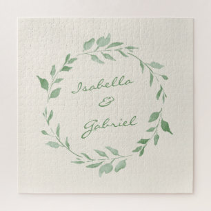 Puzzle Mention végétale minimaliste personnalisée