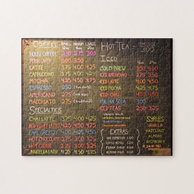Puzzle Menu Café - 11x14 - 252 pcs (Horizontal)