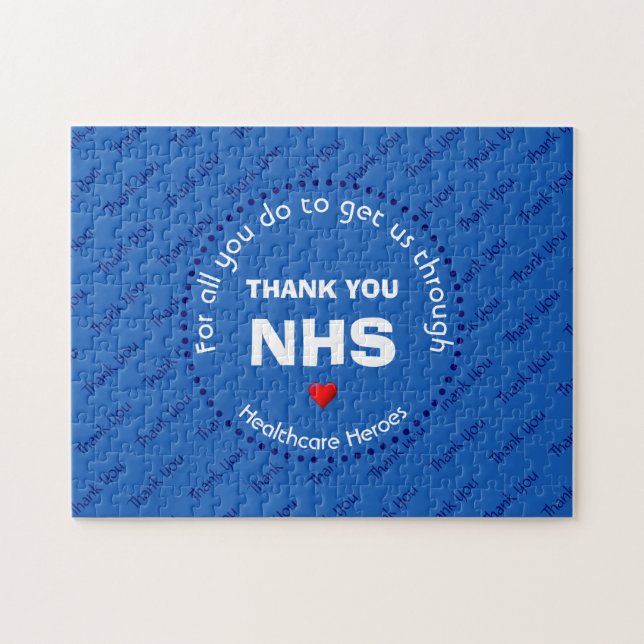 Puzzle Merci Infirmières NHS Health Care Heroes CUSTOM (Horizontal)
