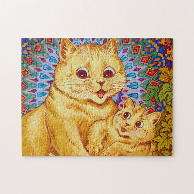 Puzzle Mère avec Kitten par Louis Wain (Horizontal)