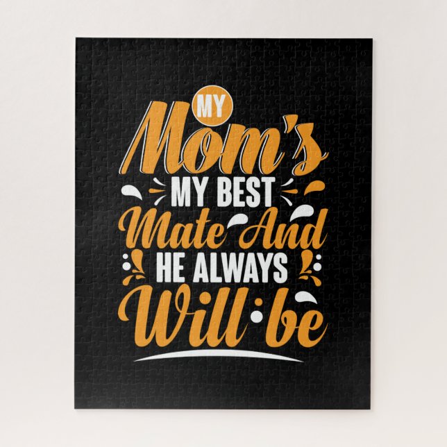 Puzzle Mère Cadeau Ma maman Mon meilleur mât (Vertical)
