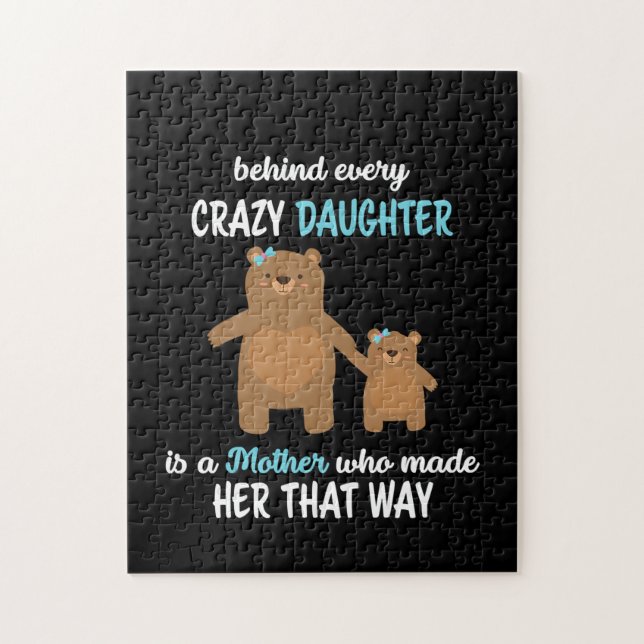 Puzzle Mère Derrière Chaque Fille Dingue Est Une Mère (Vertical)