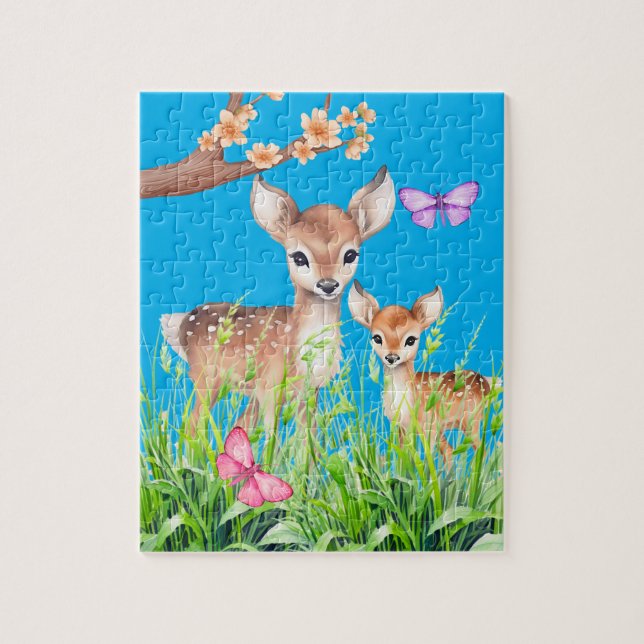 Puzzle Mère et bébé cerf (Vertical)