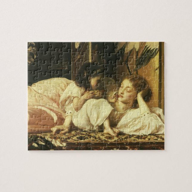 Puzzle Mère et Enfant (alias Cerises) par Lord Leighton (Horizontal)