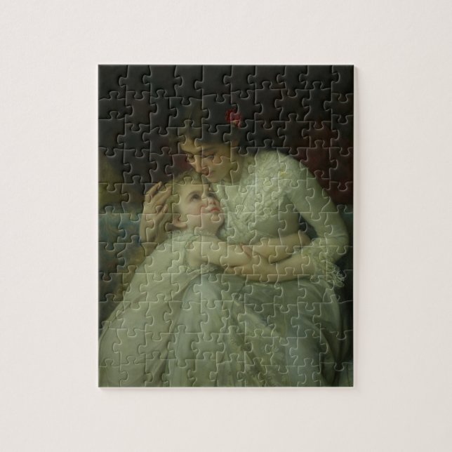 Puzzle Mère et enfant (huile sur la toile) (Vertical)