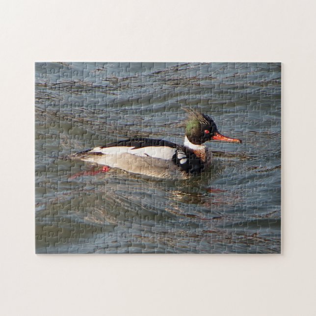Puzzle Merganser à poitrine rouge (Horizontal)