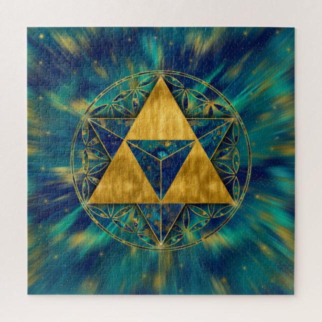Puzzle Merkabah in Flower of life (Vertical)