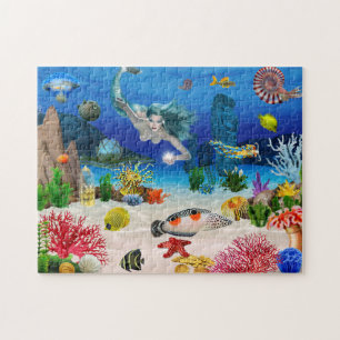 Puzzle Mermaid de mer Ariel, Vie sous-marine