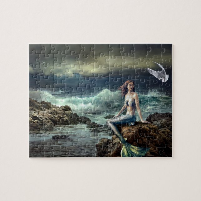 Puzzle Mermaid Imaginaire Ocean Seascape Waves Beach (Horizontal)