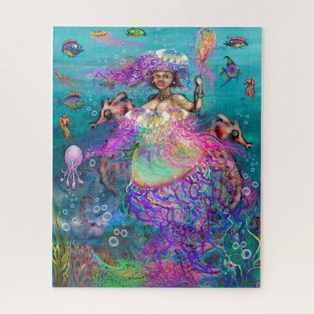 Puzzle Mermaid Jellyfish (Vertical)