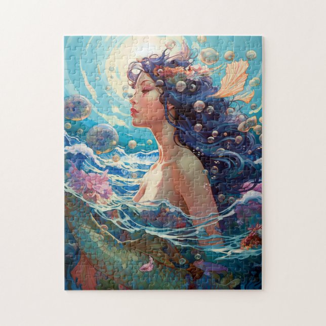 Puzzle Mermaid Sea Goddess Imaginaire Art (Vertical)