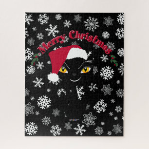 Puzzle Merry Christmas Kitty Cat