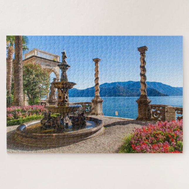 Puzzle Merveilleuse fontaine dans un jardin sur le lac de (Horizontal)
