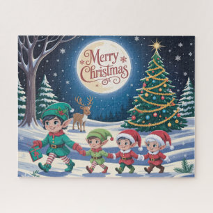 Puzzle Merveilleux Elfe de Noël avec salutations