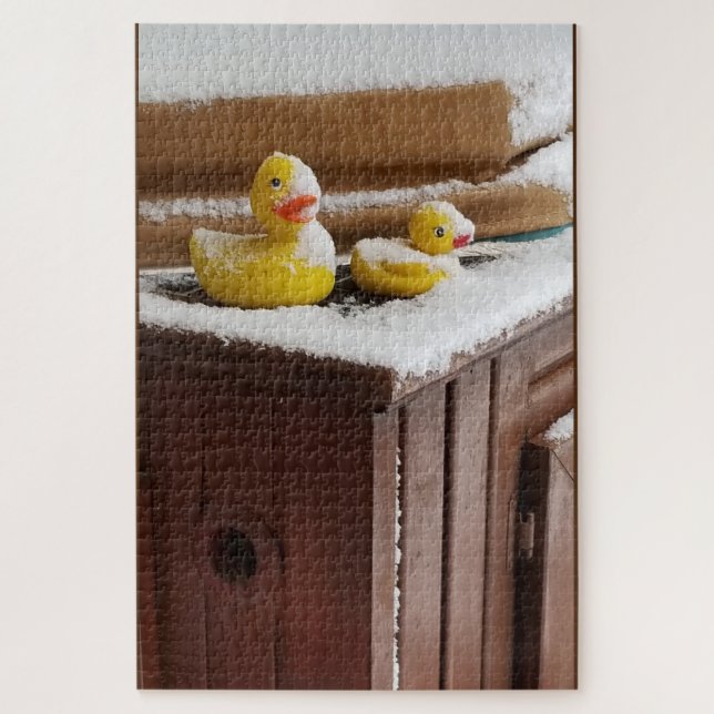 Puzzle Mes Canards en Caoutchouc Gelés (Vertical)