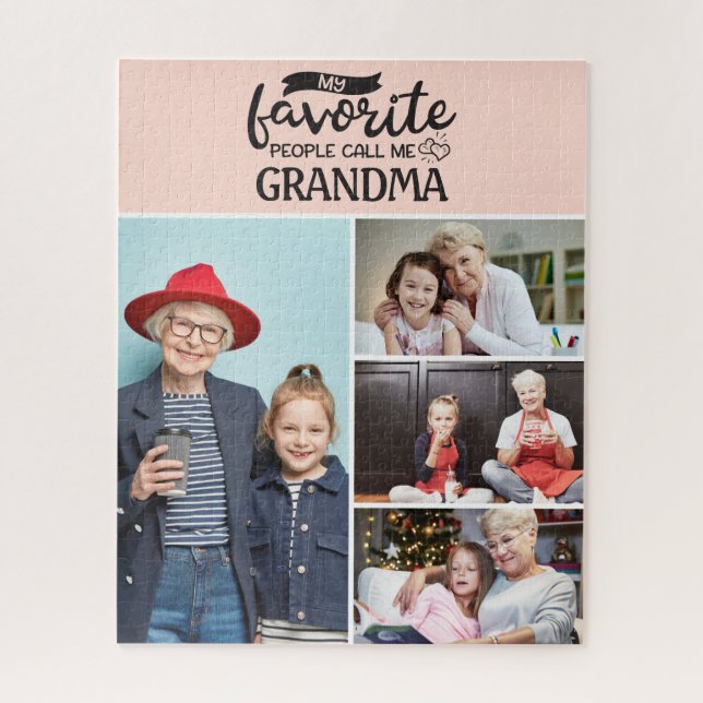 Puzzle Mes favoris m'appellent| 4 photos de famille colla (Vertical)