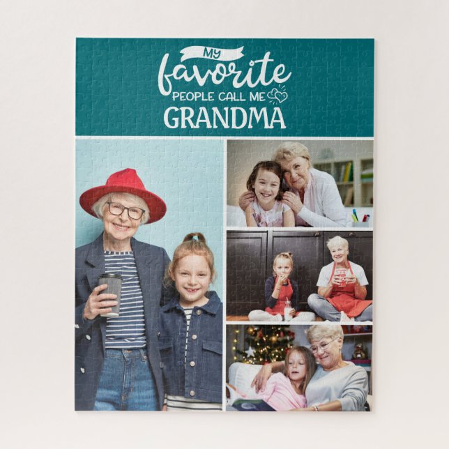 Puzzle Mes favoris m'appellent| 4 photos de famille colla (Vertical)