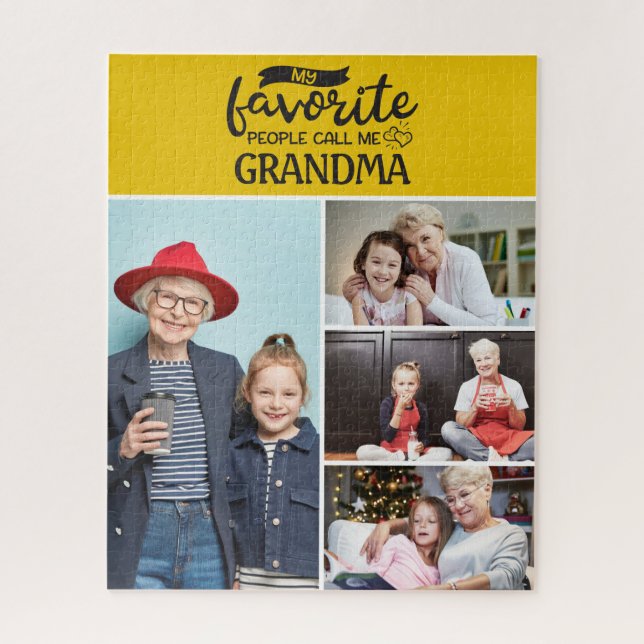 Puzzle Mes favoris m'appellent| 4 photos de famille colla (Vertical)