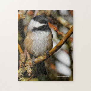 Puzzle Mésange à tête noire mignonne dans l'arbre