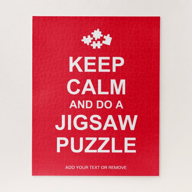 Puzzle Message amusant "Restez calme et faites un puzzle" (Vertical)