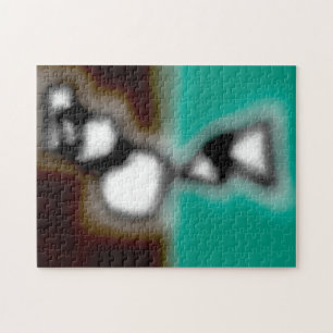 Puzzle Message dans une bouteille : Brown Abstrait, Turqu