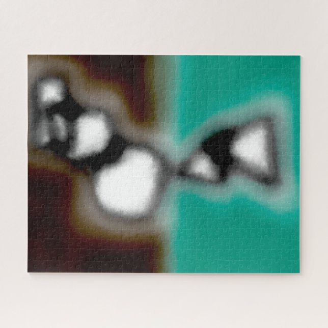Puzzle Message dans une bouteille : Brun abstrait, sarcel (Horizontal)