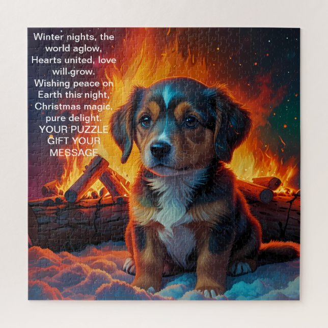 Puzzle Message de Noël Joie (Vertical)