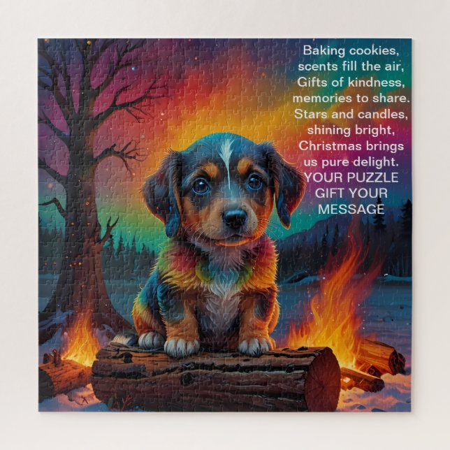 Puzzle Message de Noël Joie (Vertical)