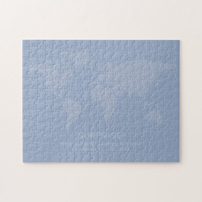 Puzzle Message de surprise secret de la carte du monde à  (Horizontal)